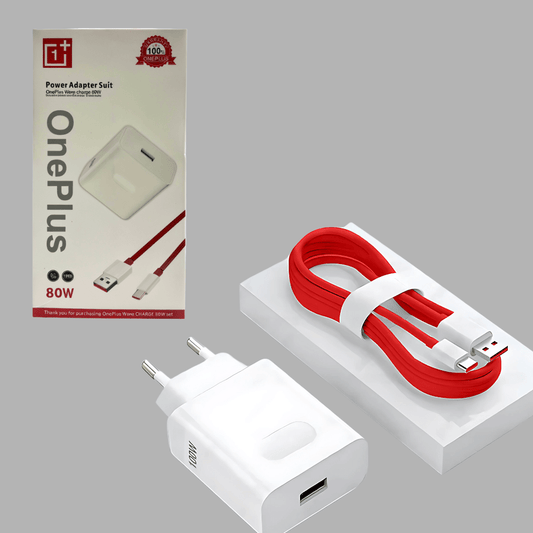 ⚡ Mobixcart™ 80W Super Fast EU Charger 🔋 | Type - C Cable Included | Warp Charge for OnePlus, OPPO & Realme ⚙️ - mobixcart