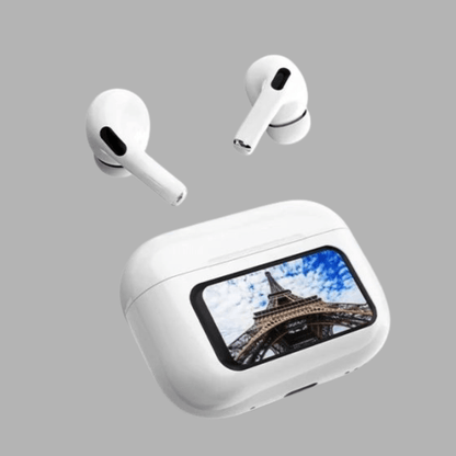 Mobixcart™ A9 Pro White Wireless AirPods | ANC & Display 🎧 - mobixcart
