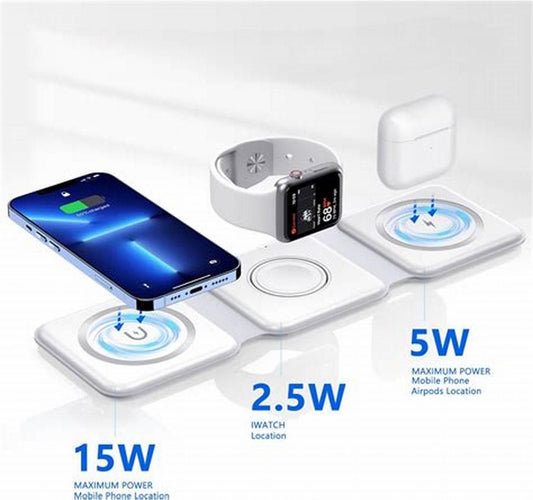 MobixCart™ 3 - in - 1 MagSafe Wireless Charger ⚡ Fast Charging Dock - mobixcart